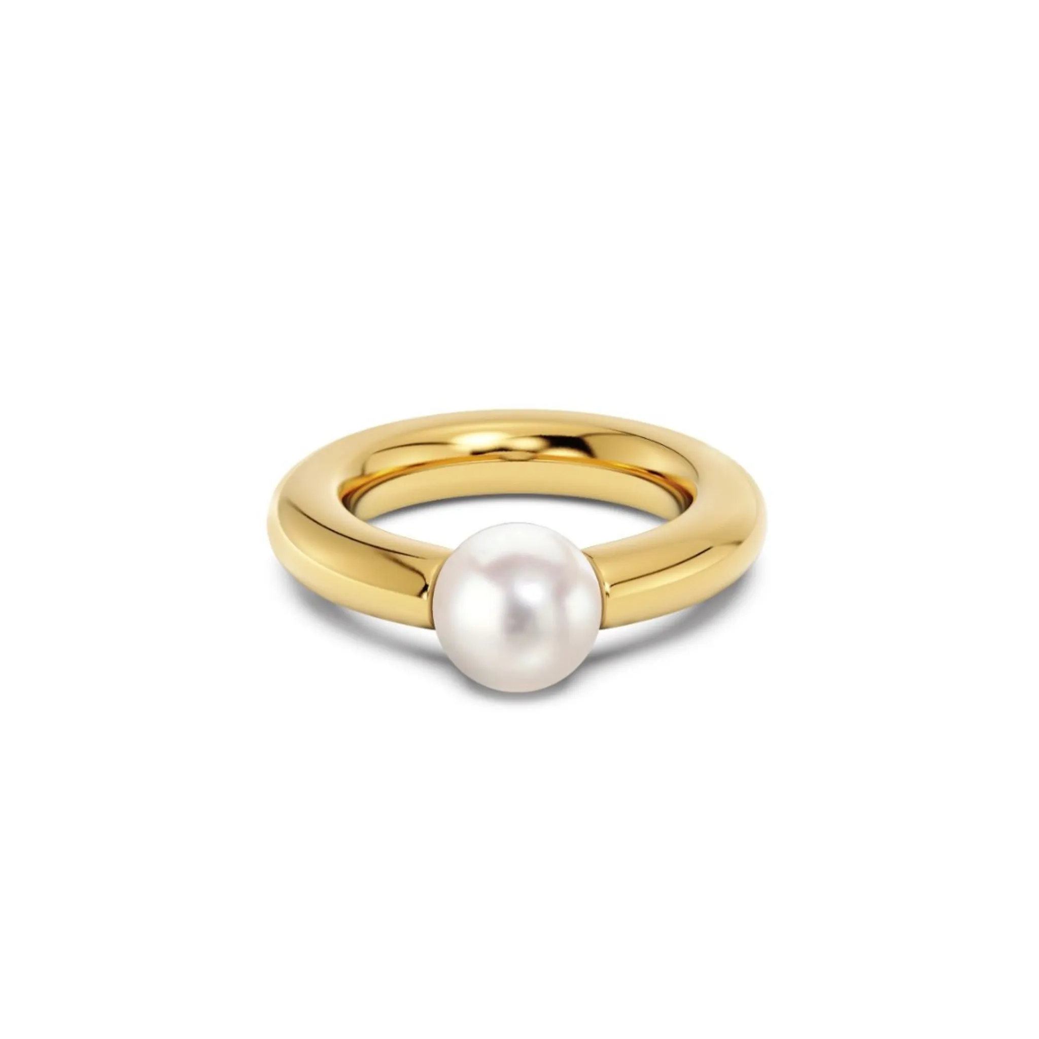 Modernist Pearl Ring Gold