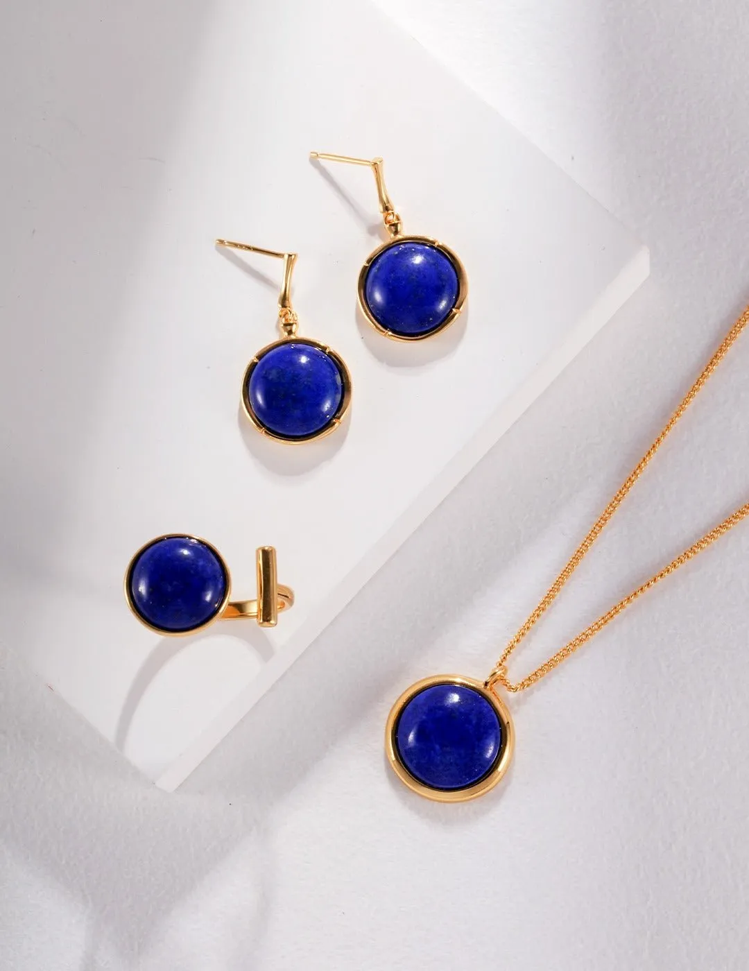 Natural Lapis Lazuli Stone Round Necklace