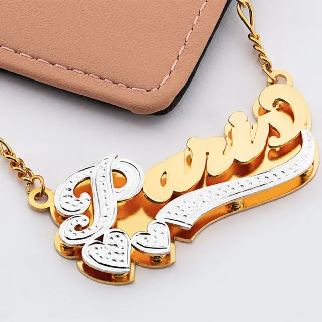 nowadaysfashion Custom Name Necklace Personality Stainless Steel Gold Choker Nameplate Pendant Necklace