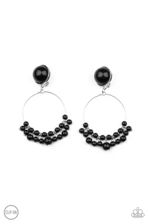 Paparazzi Earring ~ Cabaret Charm - Black