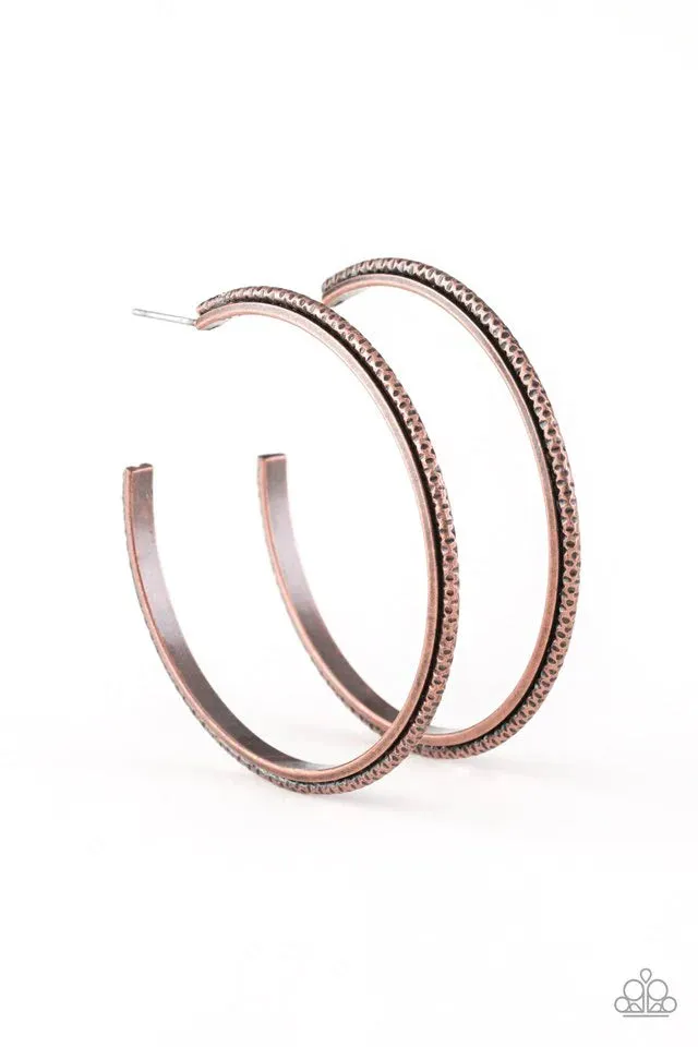 Paparazzi Earring ~ Girl Gang - Copper