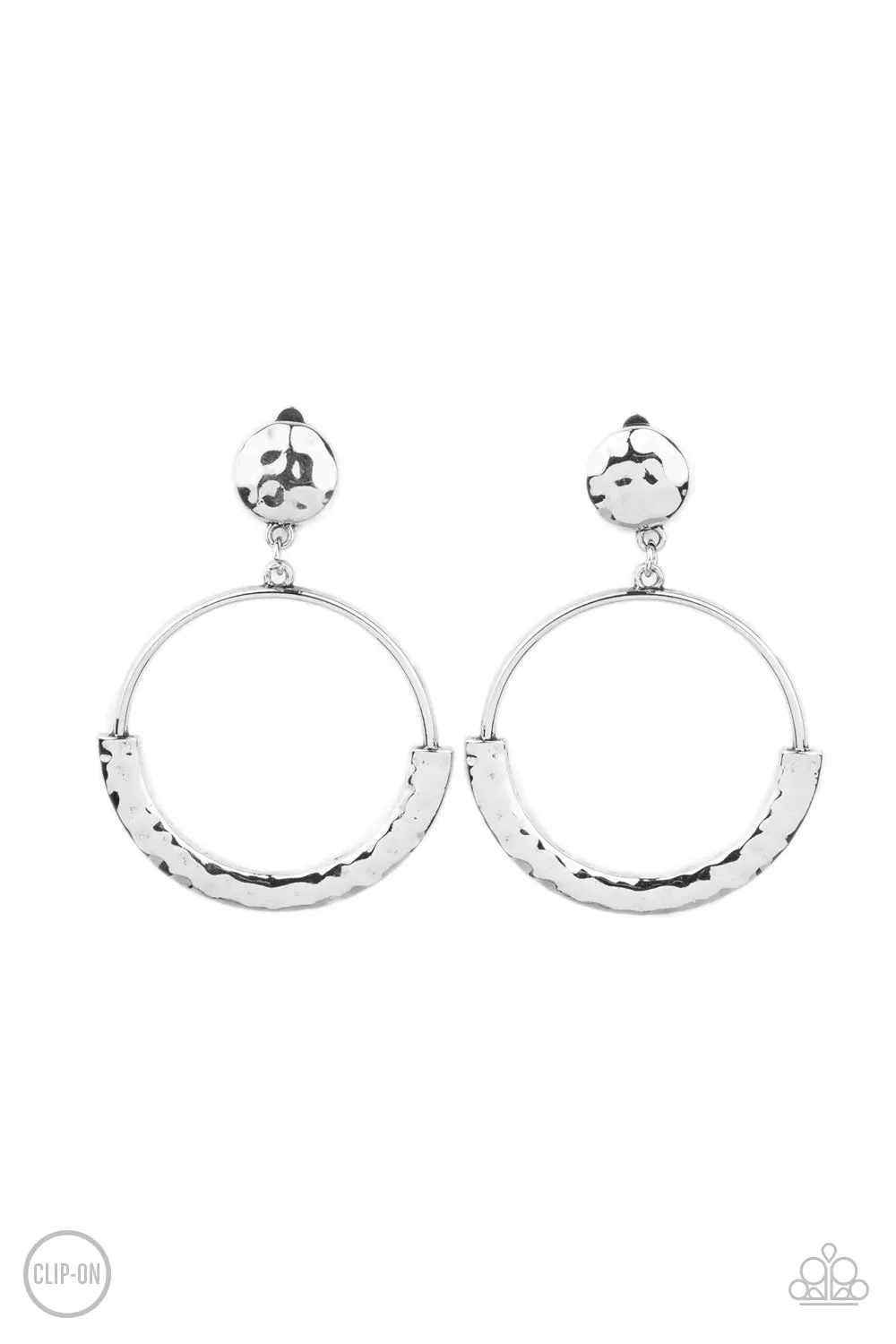 Paparazzi Earring ~ Rustic Horizons - Silver