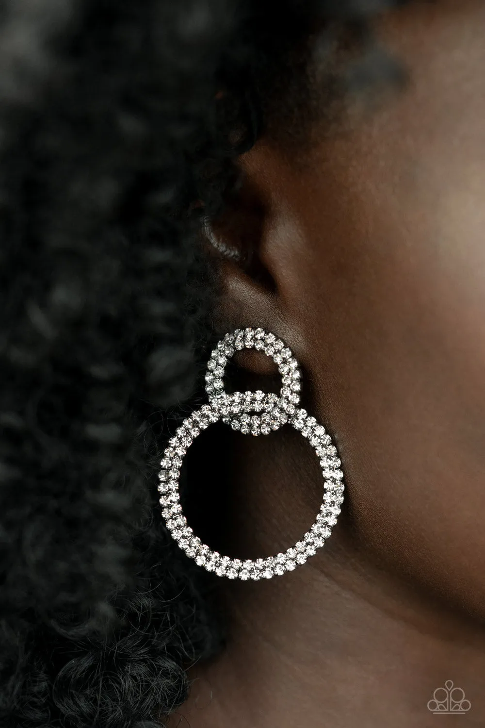 PAPARAZZI Intensely Icy - Black EARRINGS