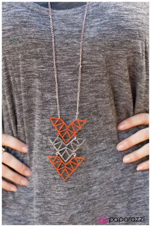 Paparazzi Necklace ~ All Signs Point to Yes - Orange