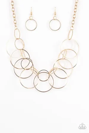 Paparazzi Necklace ~ Circa de Couture - Gold