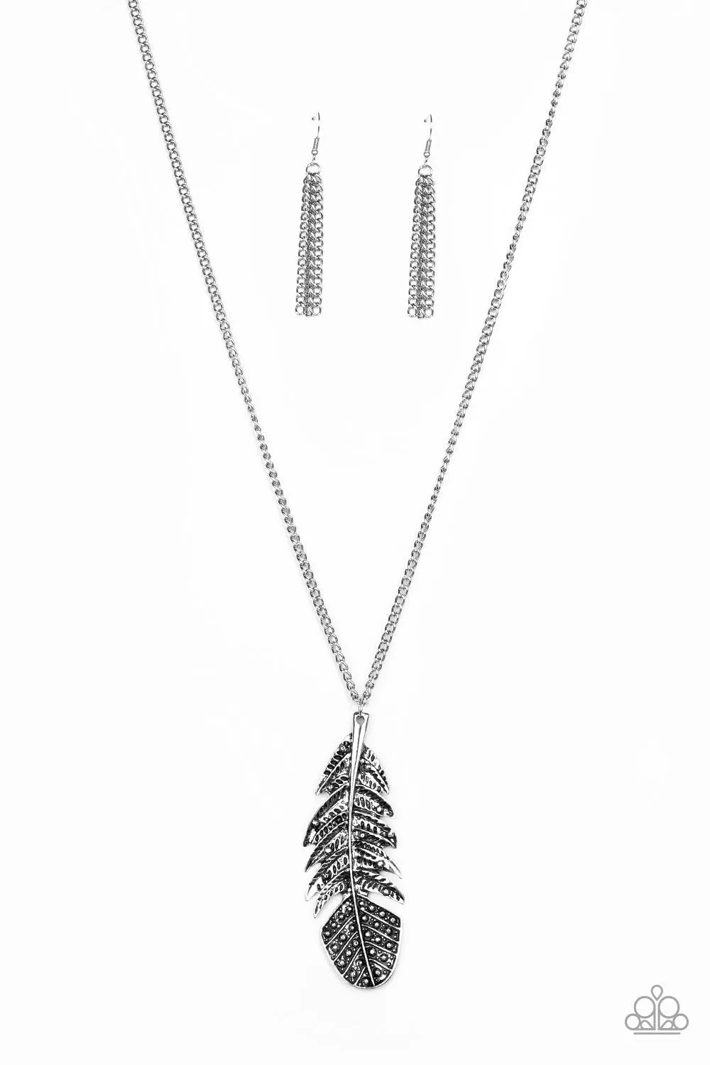 Paparazzi Necklace ~ Free Bird - Silver