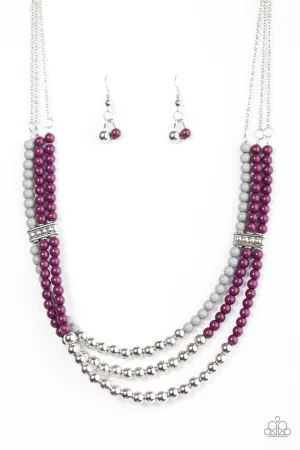 Paparazzi Necklace ~ Just BEAD You - Purple