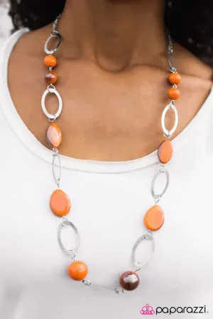 Paparazzi Necklace ~ Rock Star - Orange