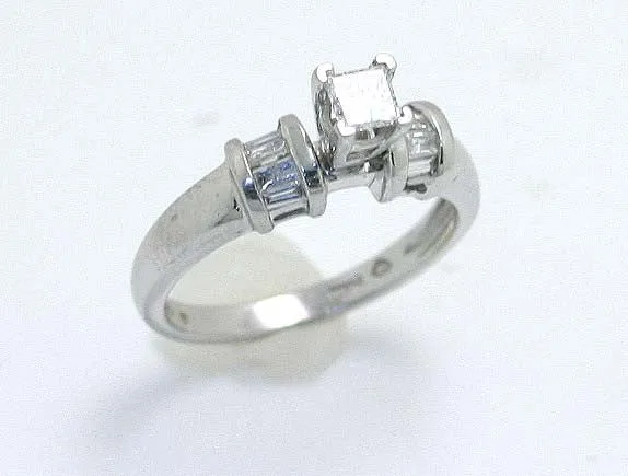 Platinum 1/2ct Princess Diamond Engagement Ring