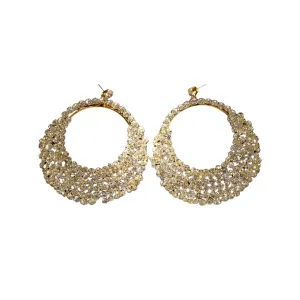 Pre Order:  Luxury Big Hoop Rhinestone Earrings