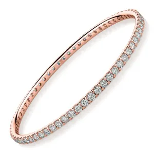 Premium Laboratory Created Diamond, 6 carat TW round brilliant bangle in 18 carat rose gold