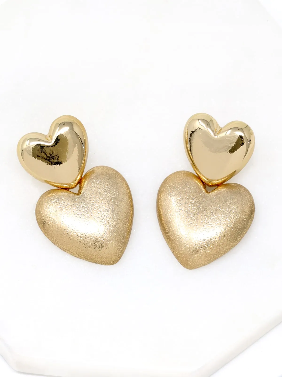 Puffy Heart Statement Earrings