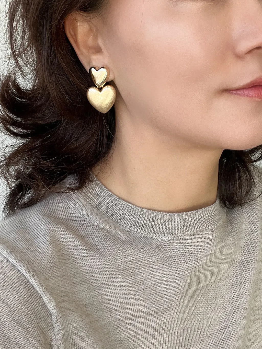 Puffy Heart Statement Earrings