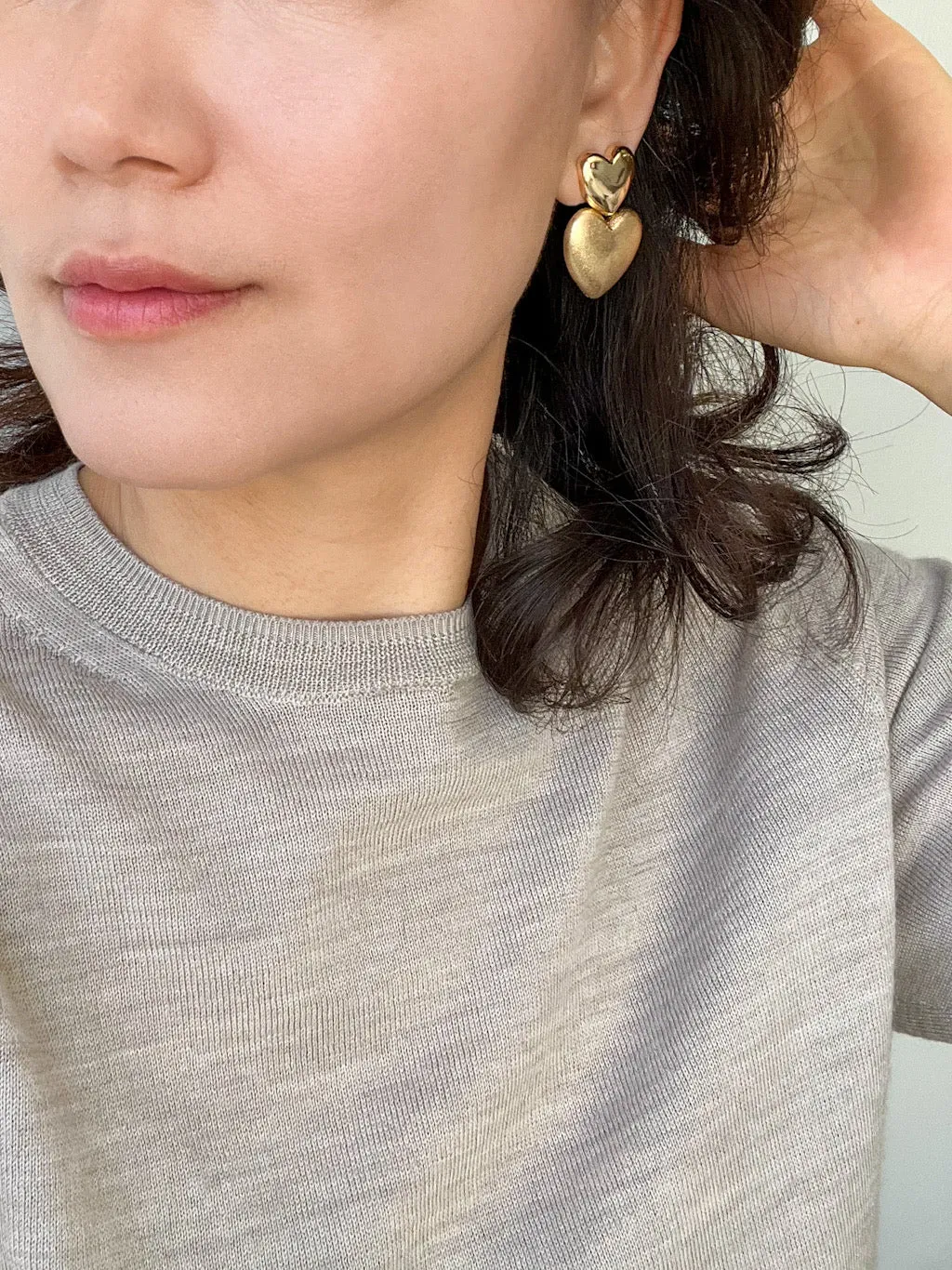 Puffy Heart Statement Earrings