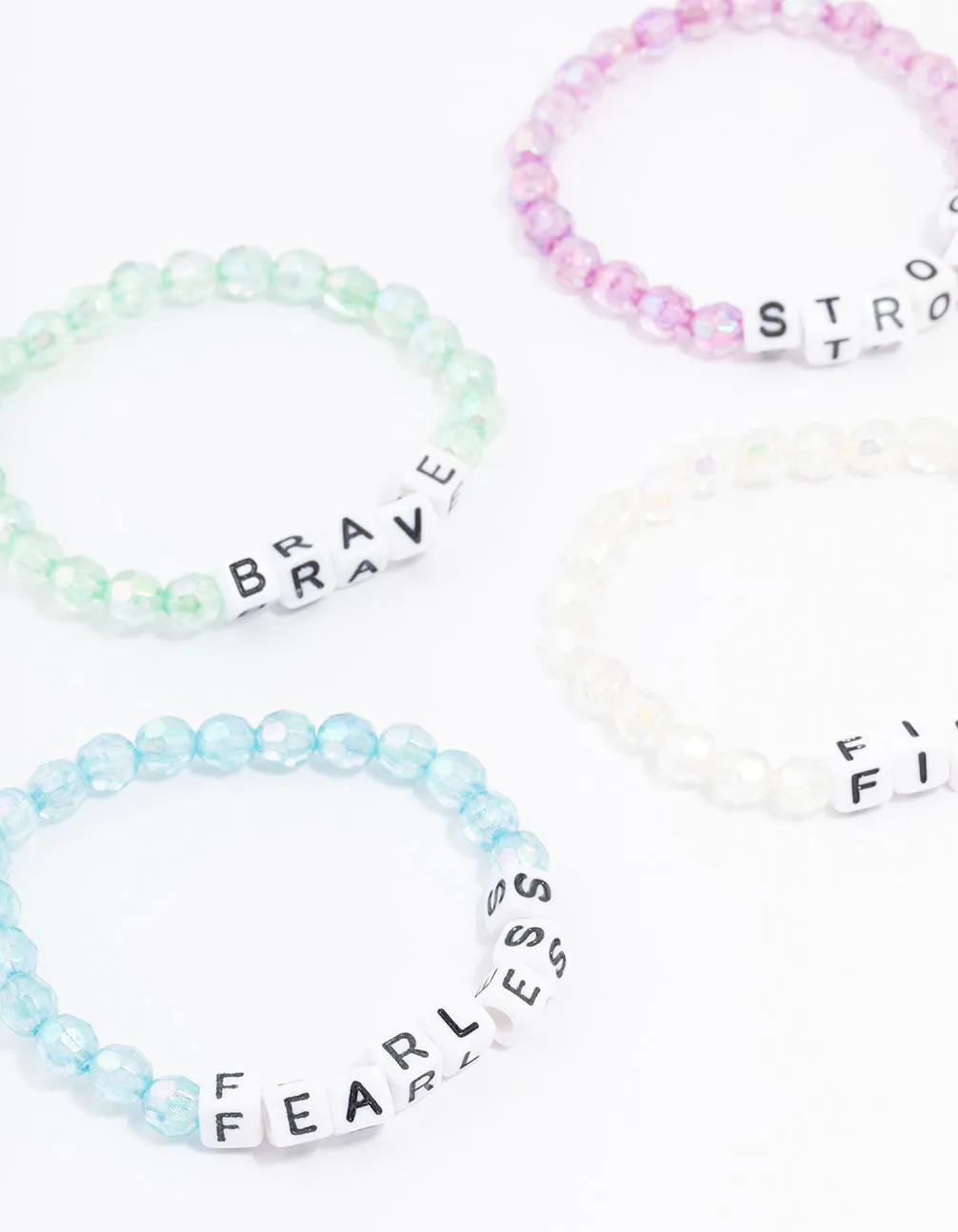 Rainbow Affirmation Stretch Bracelets 5-Pack