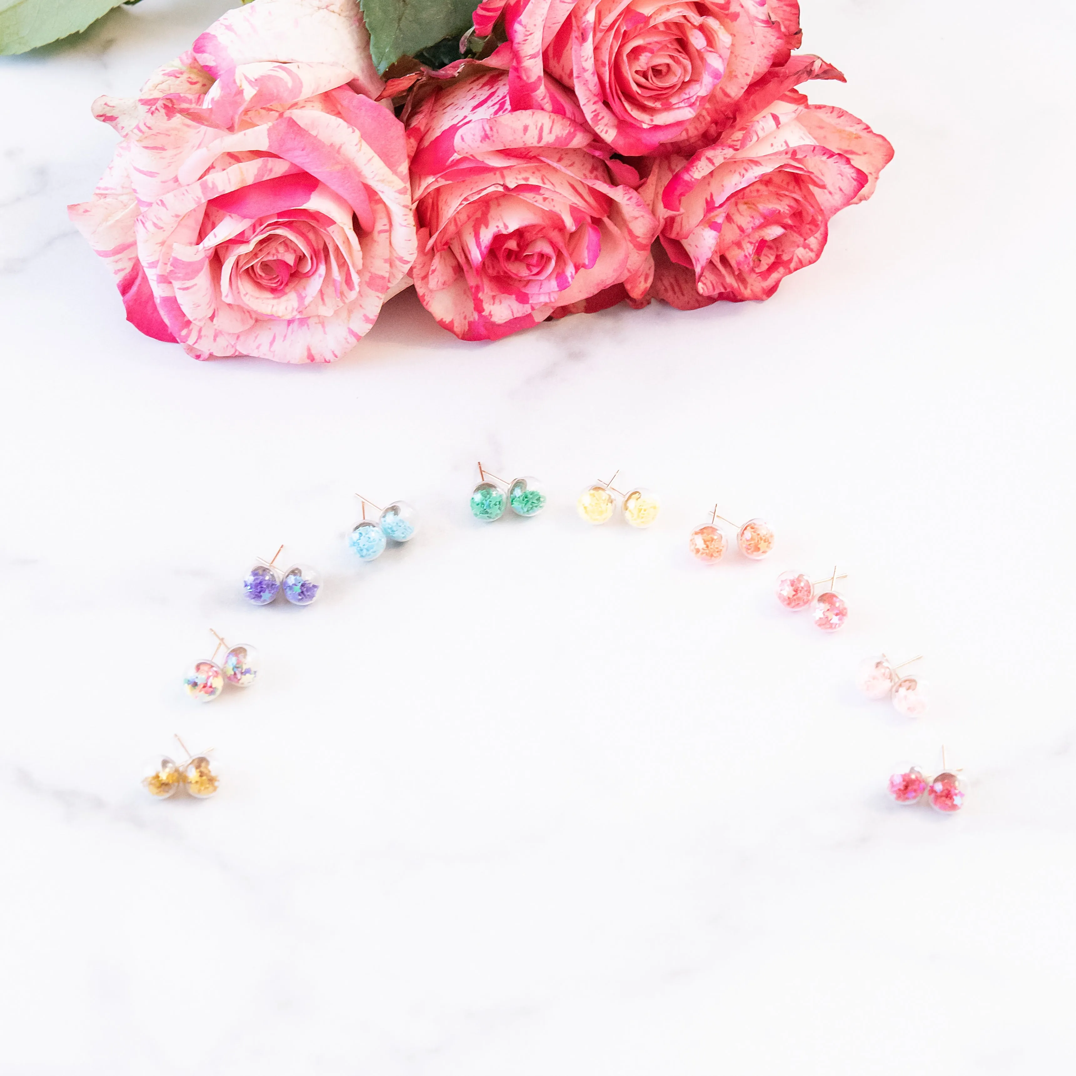 Rainbow | Mini Star Confetti Stud Earrings