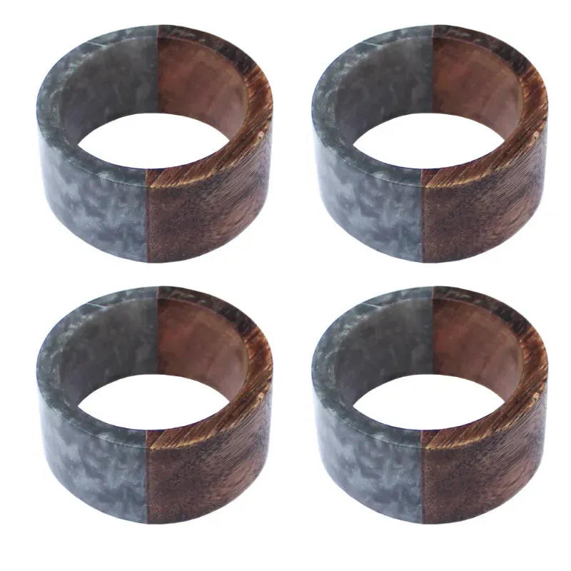 Resin Napkin Rings for Modern Table Settings | Set of 6