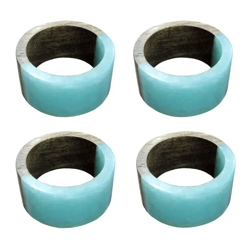 Resin Napkin Rings for Modern Table Settings | Set of 6