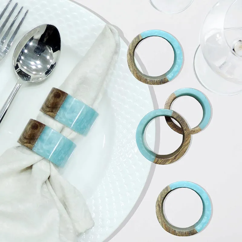 Resin Napkin Rings for Modern Table Settings | Set of 6