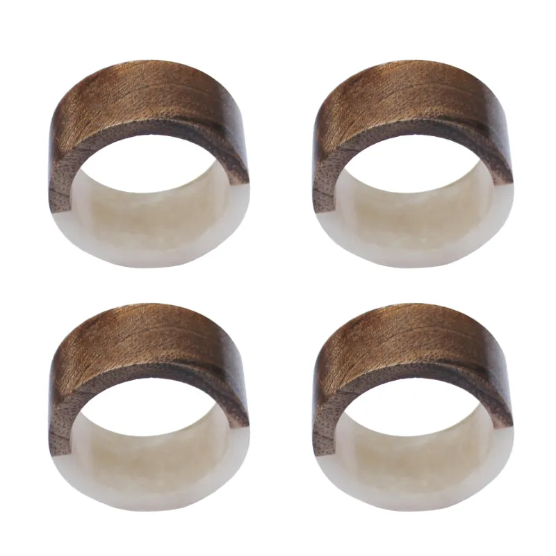 Resin Napkin Rings for Modern Table Settings | Set of 6