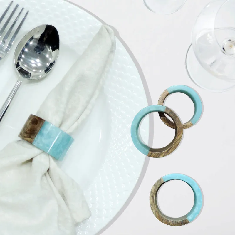 Resin Napkin Rings for Modern Table Settings | Set of 6