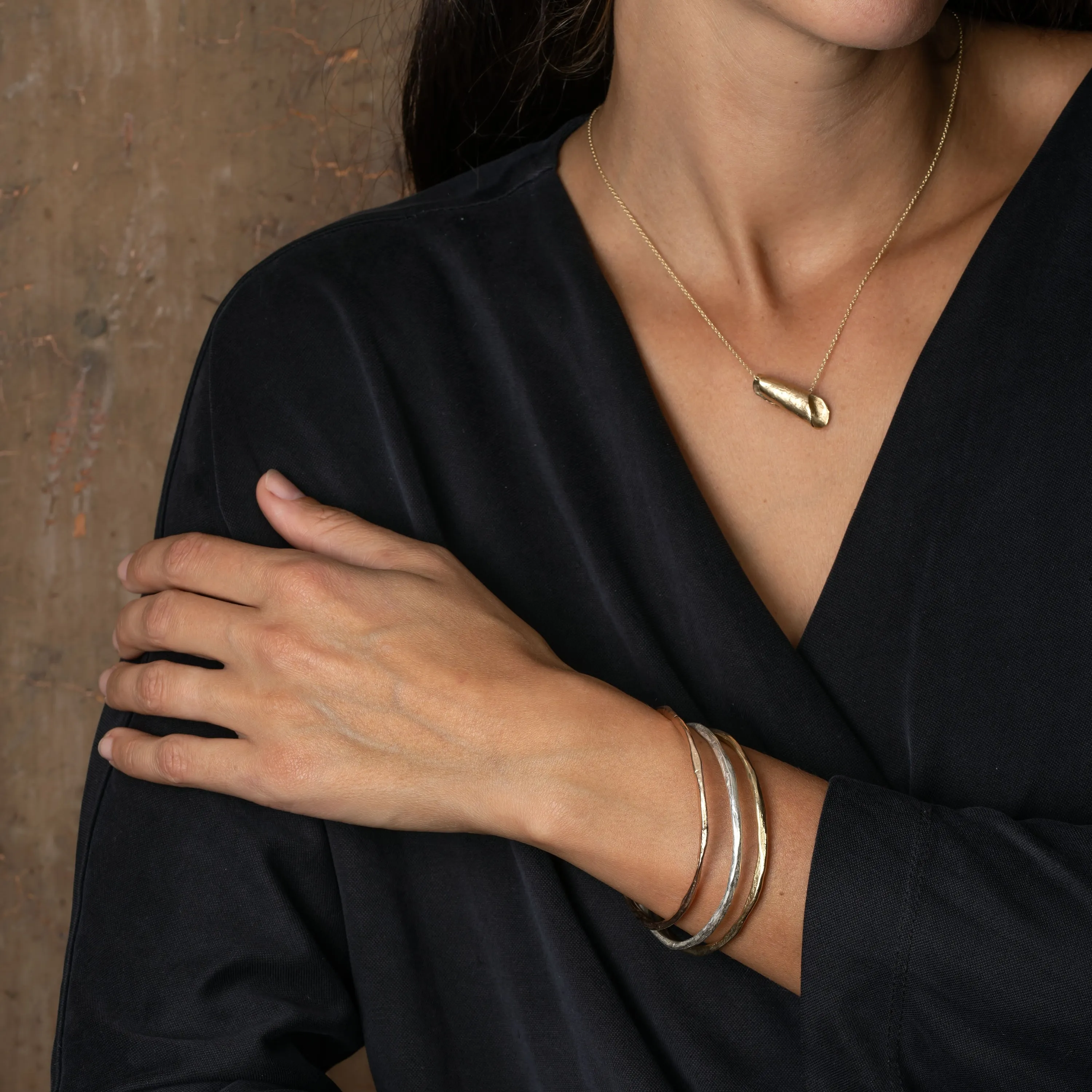 Rock Layered Bangle Stack