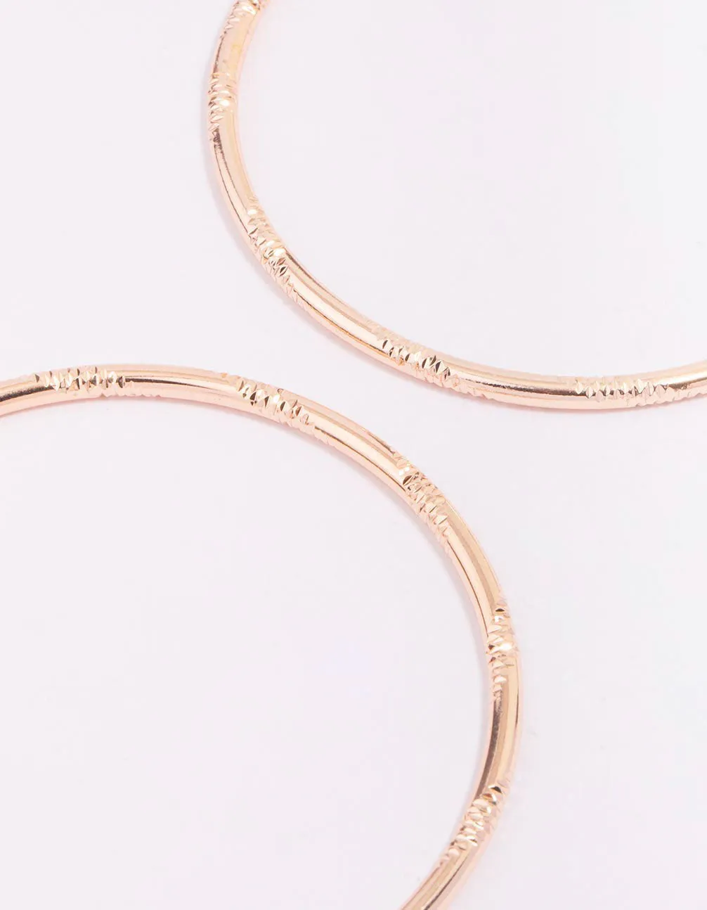 Rose Gold Textured Bangle 3-Pack