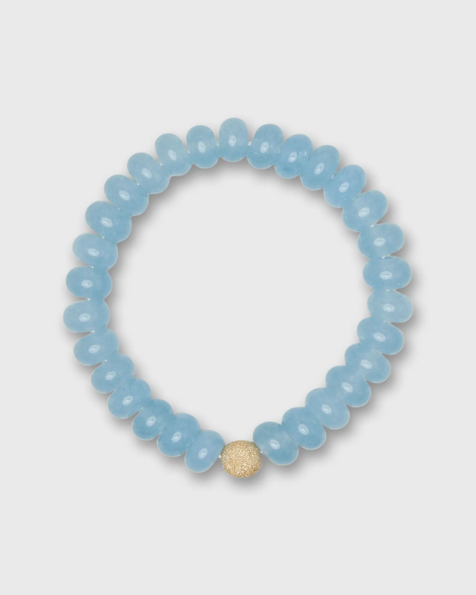 Semi Precious Beaded Bracelet in Baby Blue Monochrome