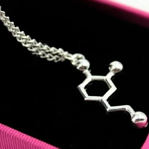 Serotonin, Dopamine, Acetylcholine Biochemistry Molecule Necklaces ***  Geeky Cute!