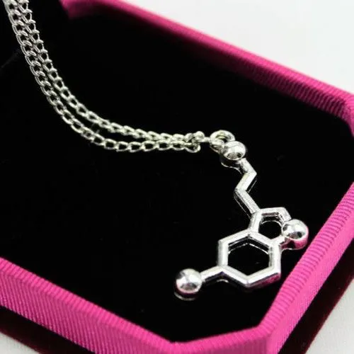 Serotonin, Dopamine, Acetylcholine Biochemistry Molecule Necklaces ***  Geeky Cute!