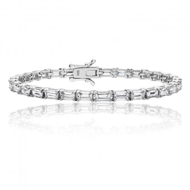 Silver & Co Baguette Cubic Zirconia Line Bracelet SBG0020