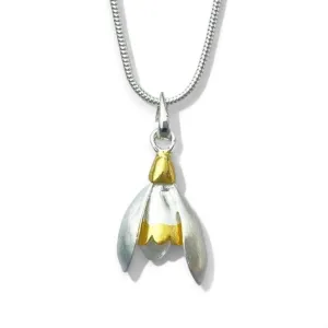 Snowdrop Flower Pendant by Paula Bolton