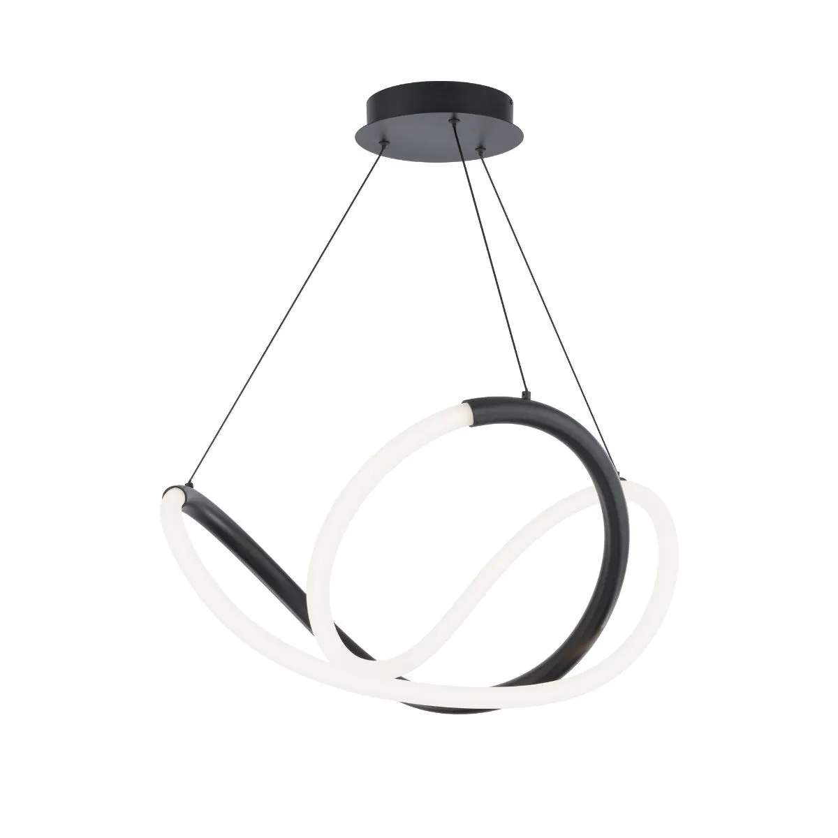 Solo 22 in. LED Pendant Light Black finish