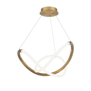 Solo 22 in. LED Pendant Light Brass finish