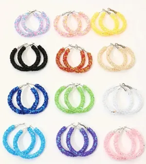 Sparkling Hoop Earrings