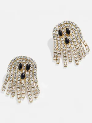 Sparkling Spirits Rhinestone Ghost Stud Earrings