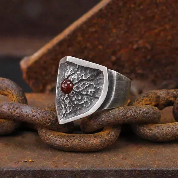 Split Shield Red Copper Ring