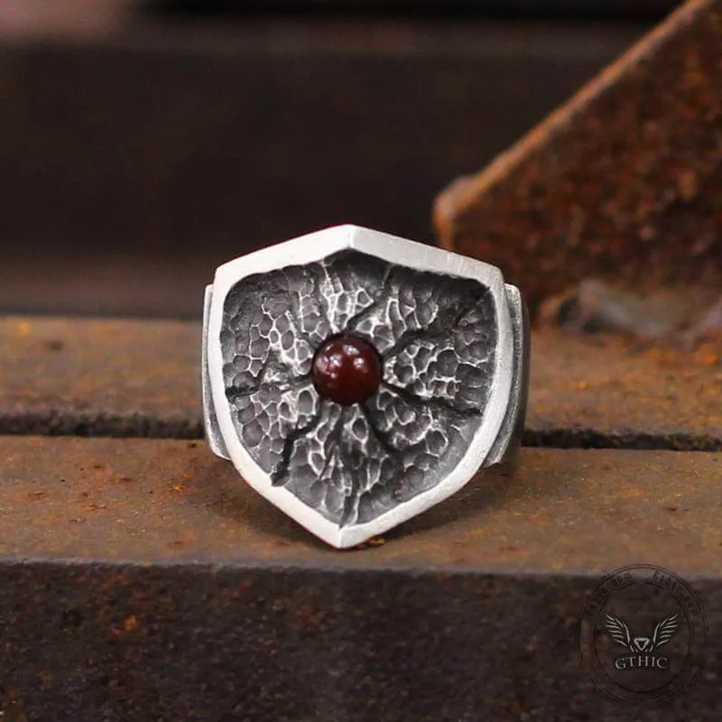 Split Shield Red Copper Ring