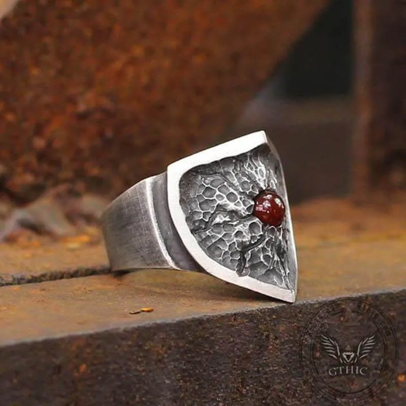 Split Shield Red Copper Ring