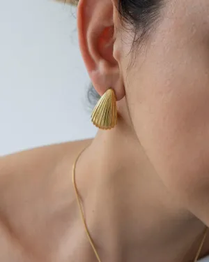 Striped Gold Bold Earrings