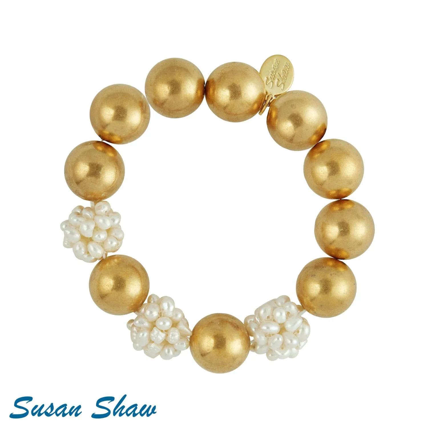 Susan Shaw Pearl Cluster Margaret Bracelet