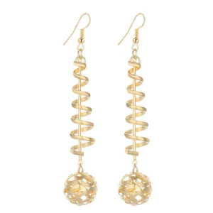 Swirly Dangling Spheres Earrings for Women