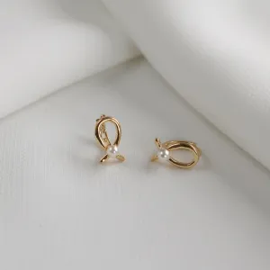 Thora Pearl Hoop Earrings