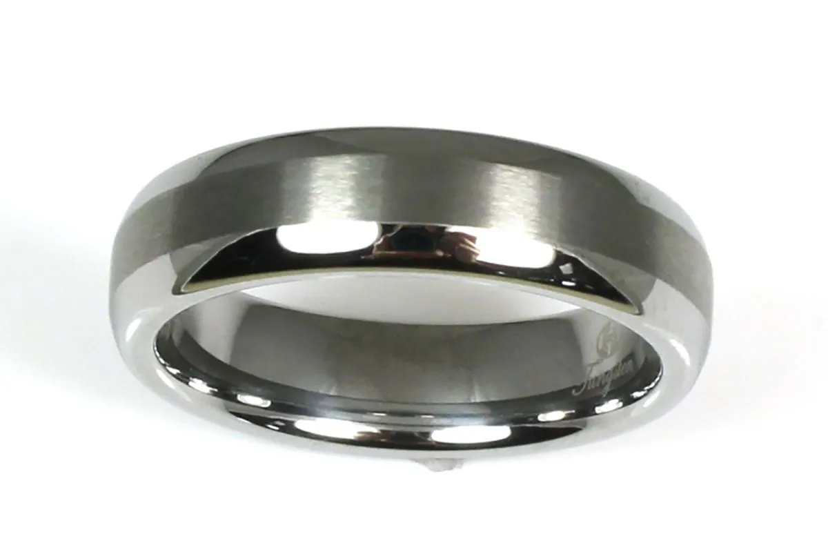 Tungsten Brushed Stripe Band