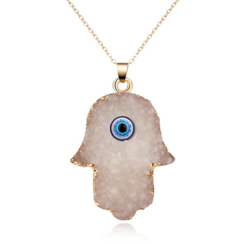 Turkish Evil Eye Pendant Choker Necklace Lucky Blue Evil Eyes Clavicle Chain Necklace