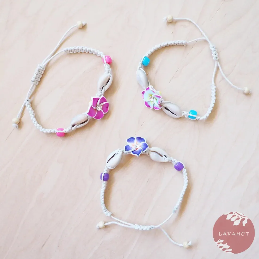 Twinkle Plumeria Blue Friendship Bracelet