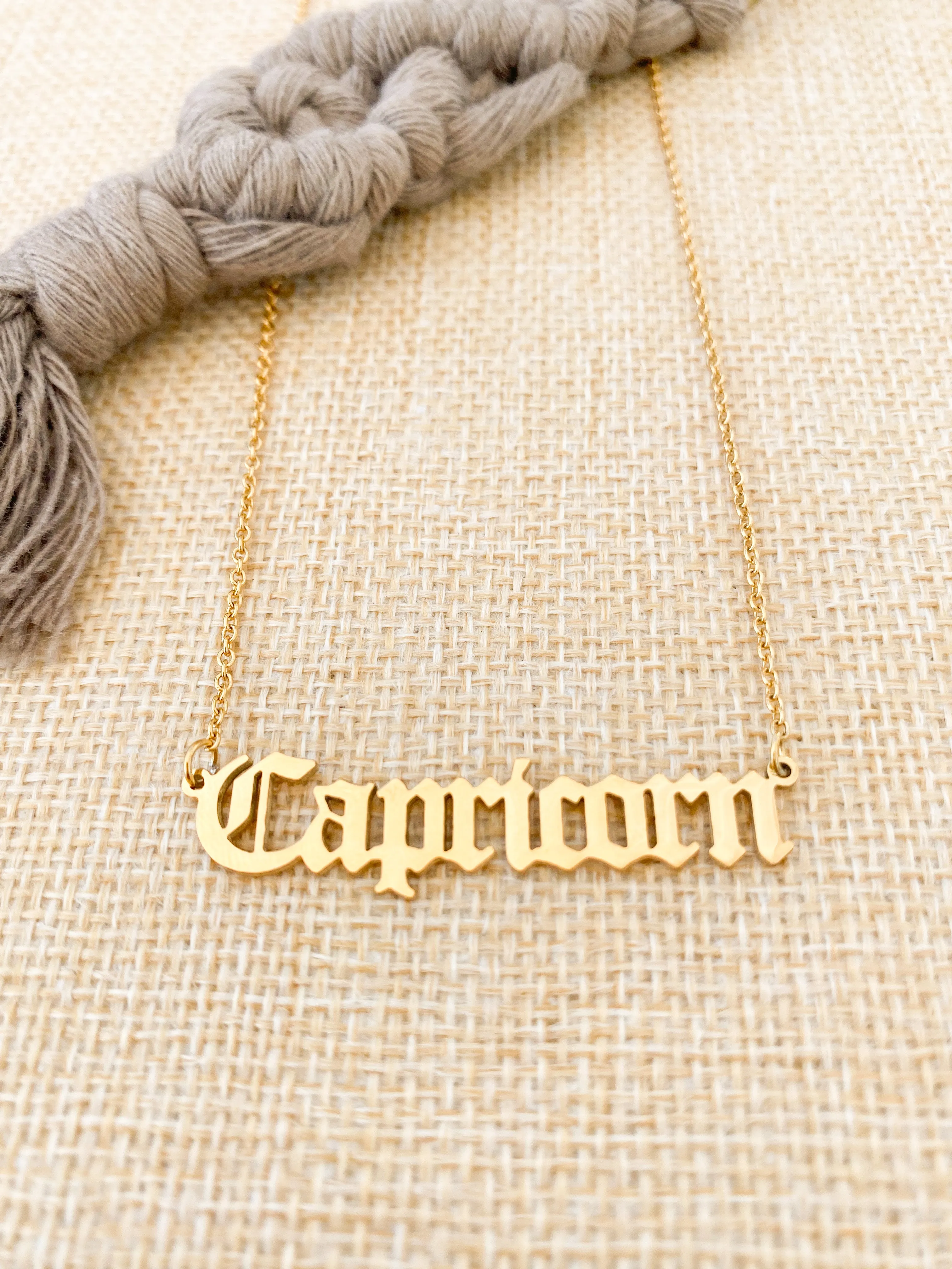 Zodiac Word Necklaces