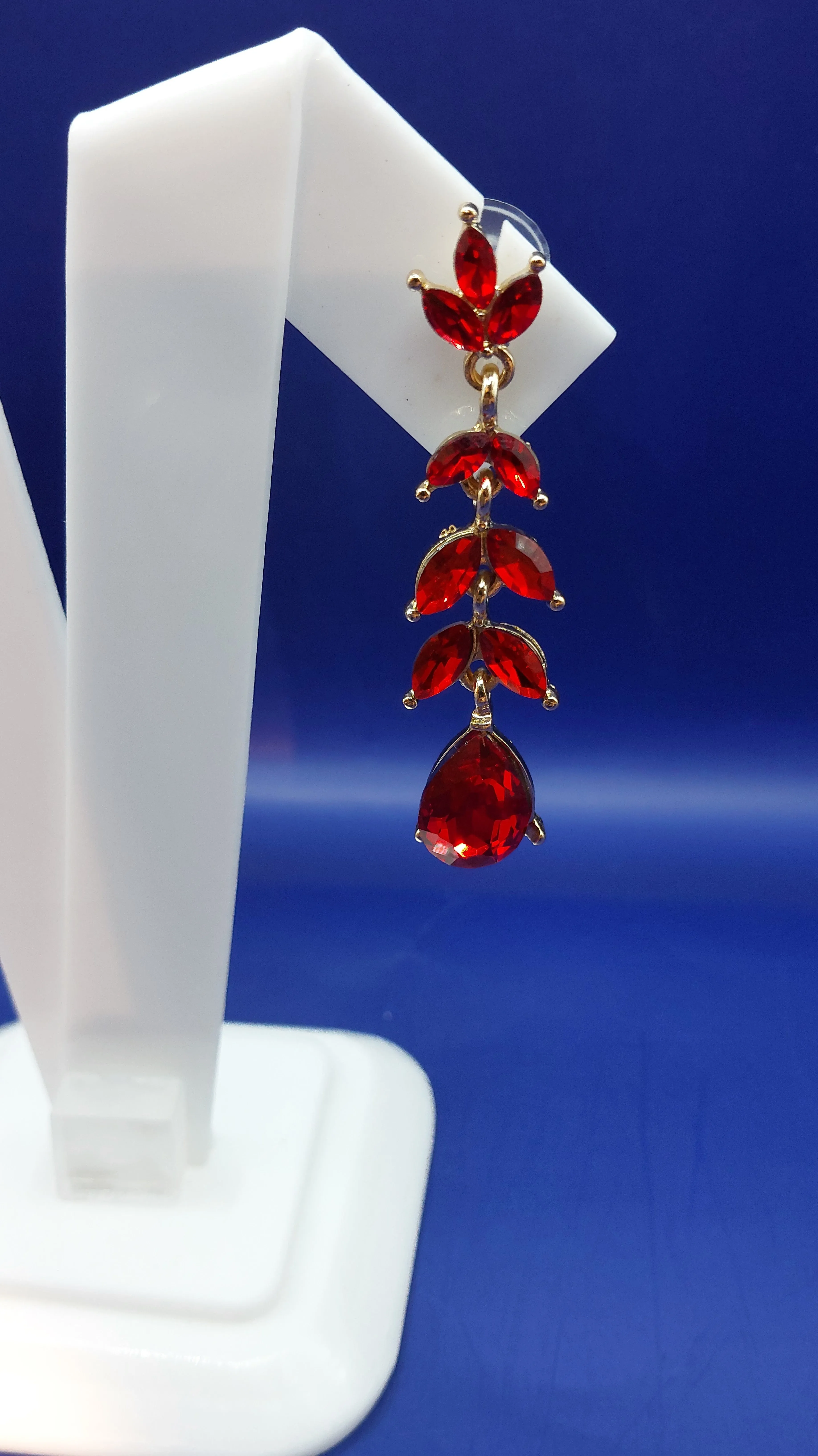 Zuhi Red Zirconia Earrings